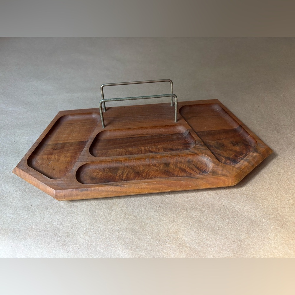 Vintage Wooden dresser butler with Metal details